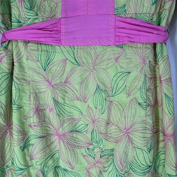 Lilly Pulitzer Vintage Island Floral Embroidery Papaya Tunic Dress, size S - Picture 10 of 13